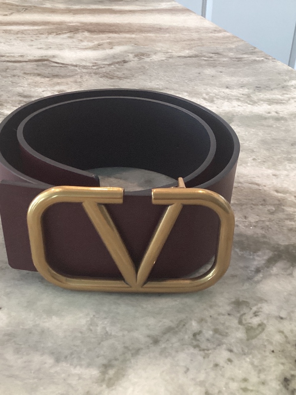 Burgundy replica Womens belt